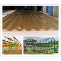 100% Eco-friendly doble pared 6 mm policarbonato hoja ondulada